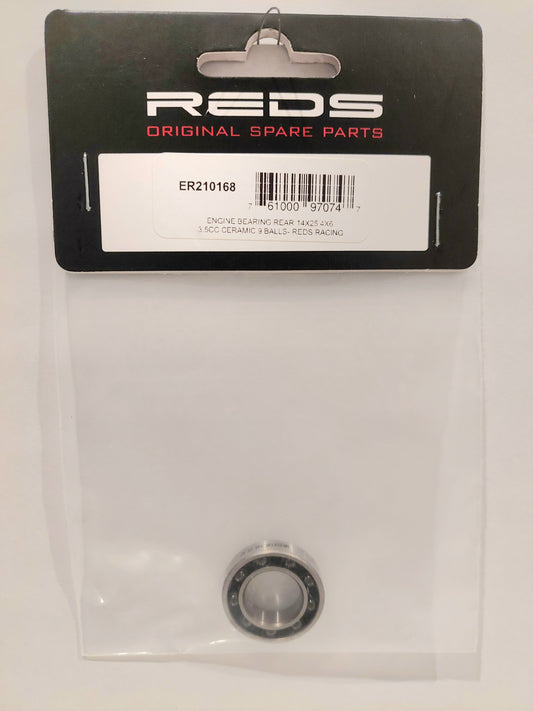 Parts- Reds Racing Main Engine Bearing, Rear 14x25.4x6 3.5CC CERAMIC 9 BALLS