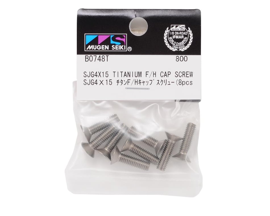 Hardware- 4x15mm SJG Titanium Flat Head Screw (8)