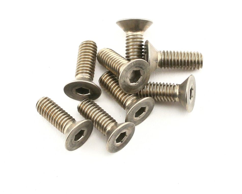 Hardware- 4x12mm SJG Titanium Flat Head Screws (8)