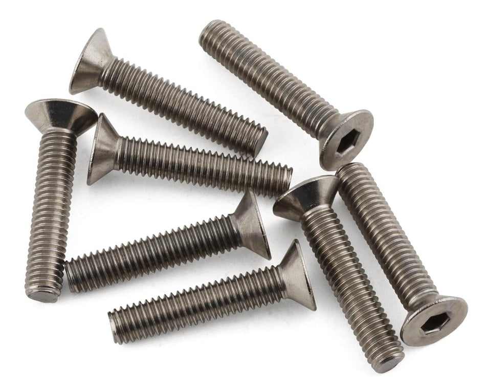 Hardware- 3x16mm SJG Flat Head Titanium Screw (8)