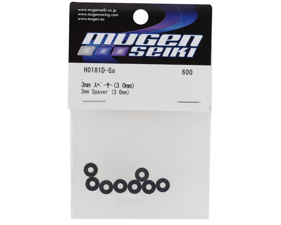Hardware- 3x8x3mm Roll Center Spacer (Gun Metal) (8)