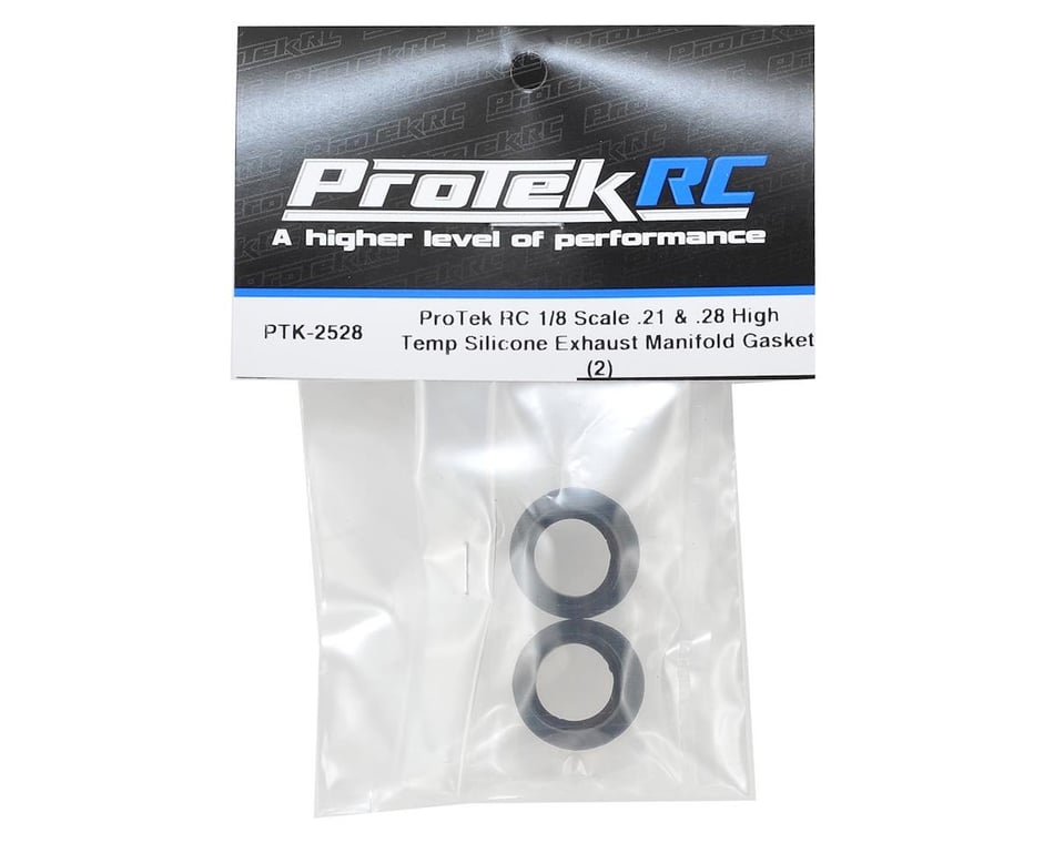 Parts- ProTek RC 1/8 Scale .21 & .28 High Temp Silicone Exhaust Manifold Gasket (2)
