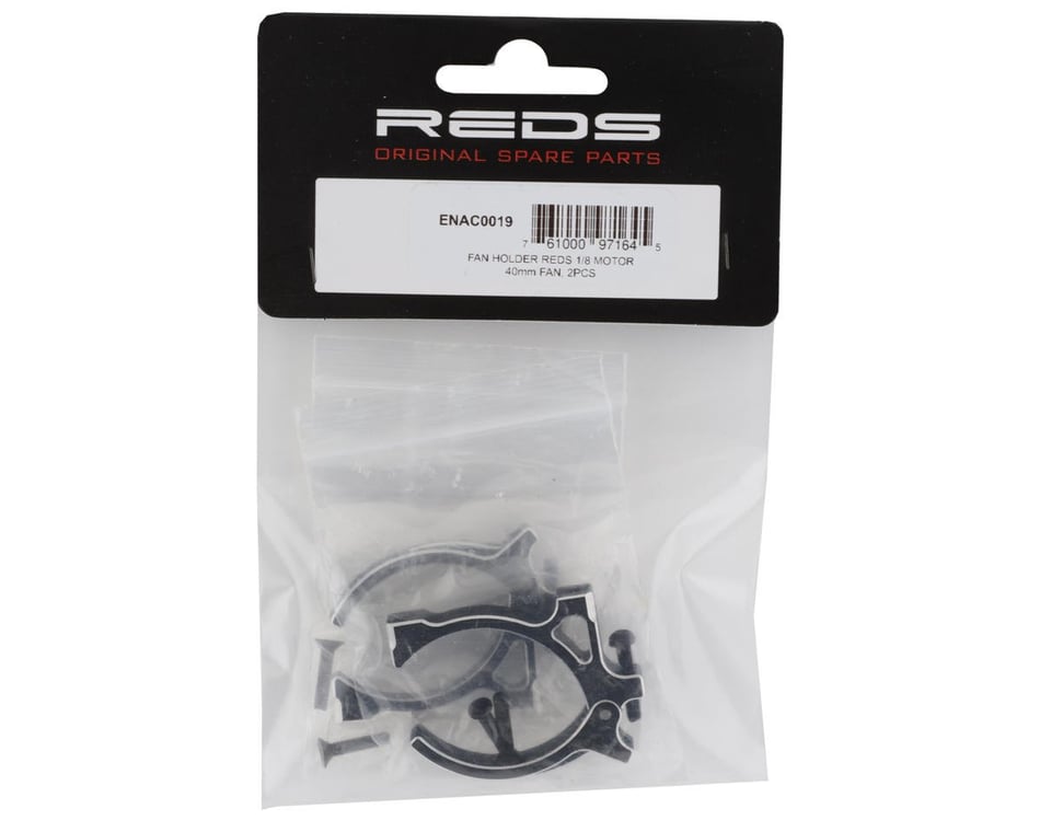 Electric- REDS 1/8 Motor Fan Holder (Black) (2) (40mm)