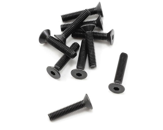 Hardware- ProTek RC 4x20mm "High Strength" Flat Head Screws (10)