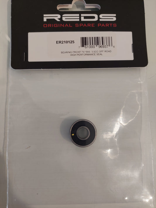 Parts- Reds 3.5cc Front Bearing 7x19x6 (Black Seal) High Performance Seal