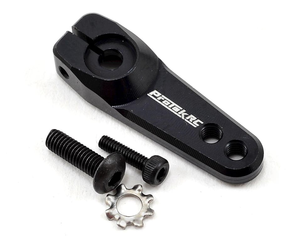 Steering Accessories ProTek RC Aluminum Clamping Servo Horn (Black) (25T-ProTek)