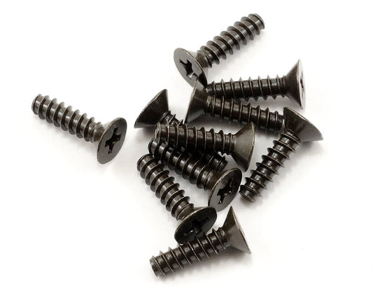 Hardware- Kyosho 4x15mm Self Tapping Flat Head Screw (10)
