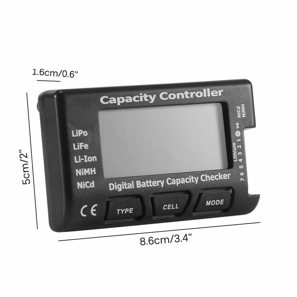 Battery Accessories- Digital Battery Capacity Checker Tool RC CellMeter-7 Voltage Meter LiPo Life Li-lon NiMH