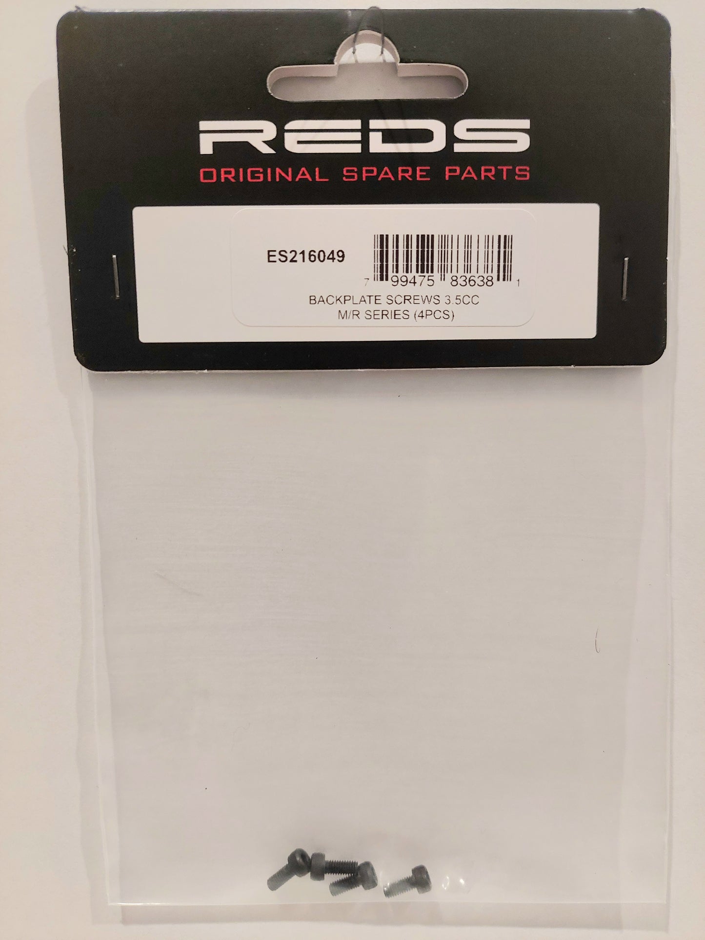 Parts- Reds Backplate Screws 3.5CC M/R Series (4Pcs)