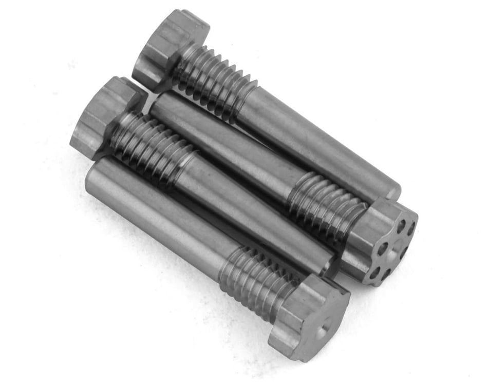 J&T Bearing Co. Premium Hop Up Mugen/AE Titanium Lower Shock Screw Set (4)