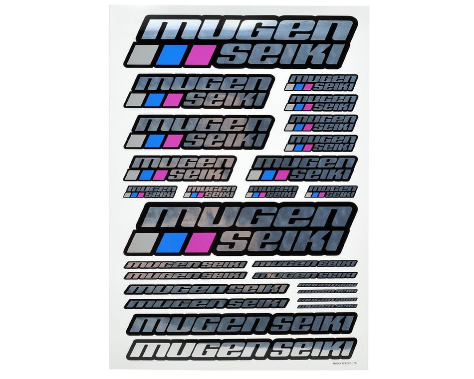 Mbx8 And 8r Mugen Seiki Large Decal Sheet (Chrome)