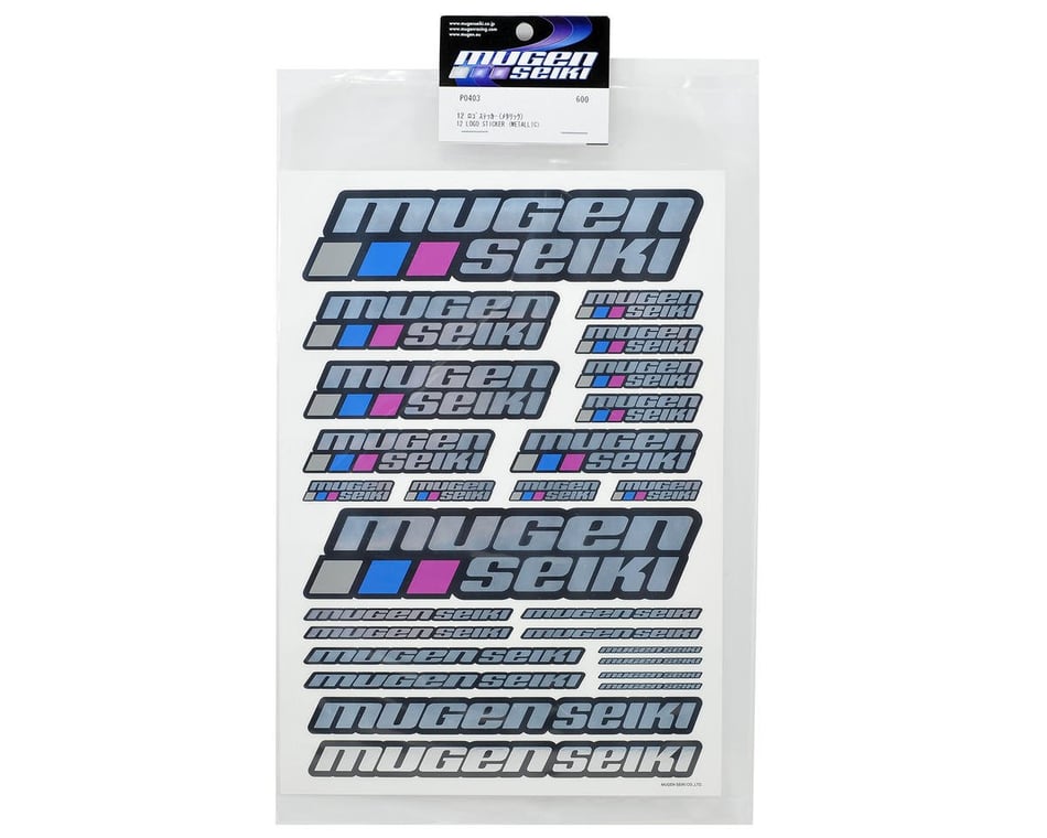 Mbx8 And 8r Mugen Seiki Large Decal Sheet (Chrome)